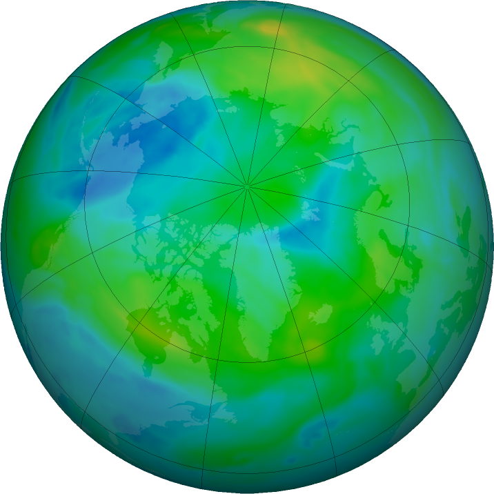 Arctic ozone map for 15 September 2018